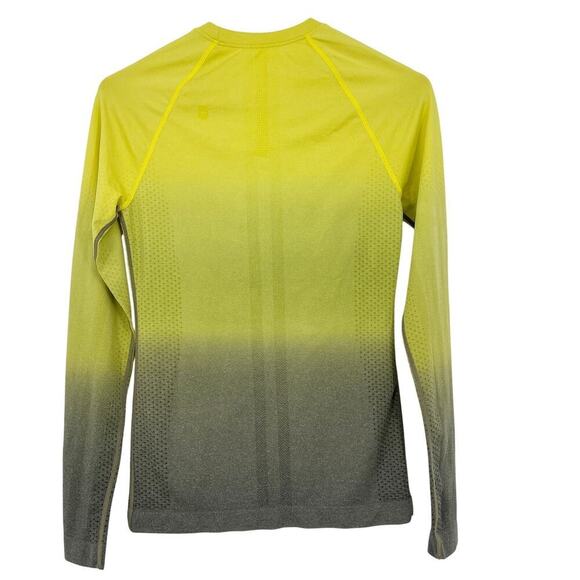 Figs Salta Underscrub Seamless Long Sleeve Ombre Limeade Size XS - Picture 4 of 8